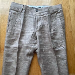 $420.00 BRIAN DALES 100% LINEN PANTS SIZE 30-32, M/ITALY EXCELLENT CONDITION